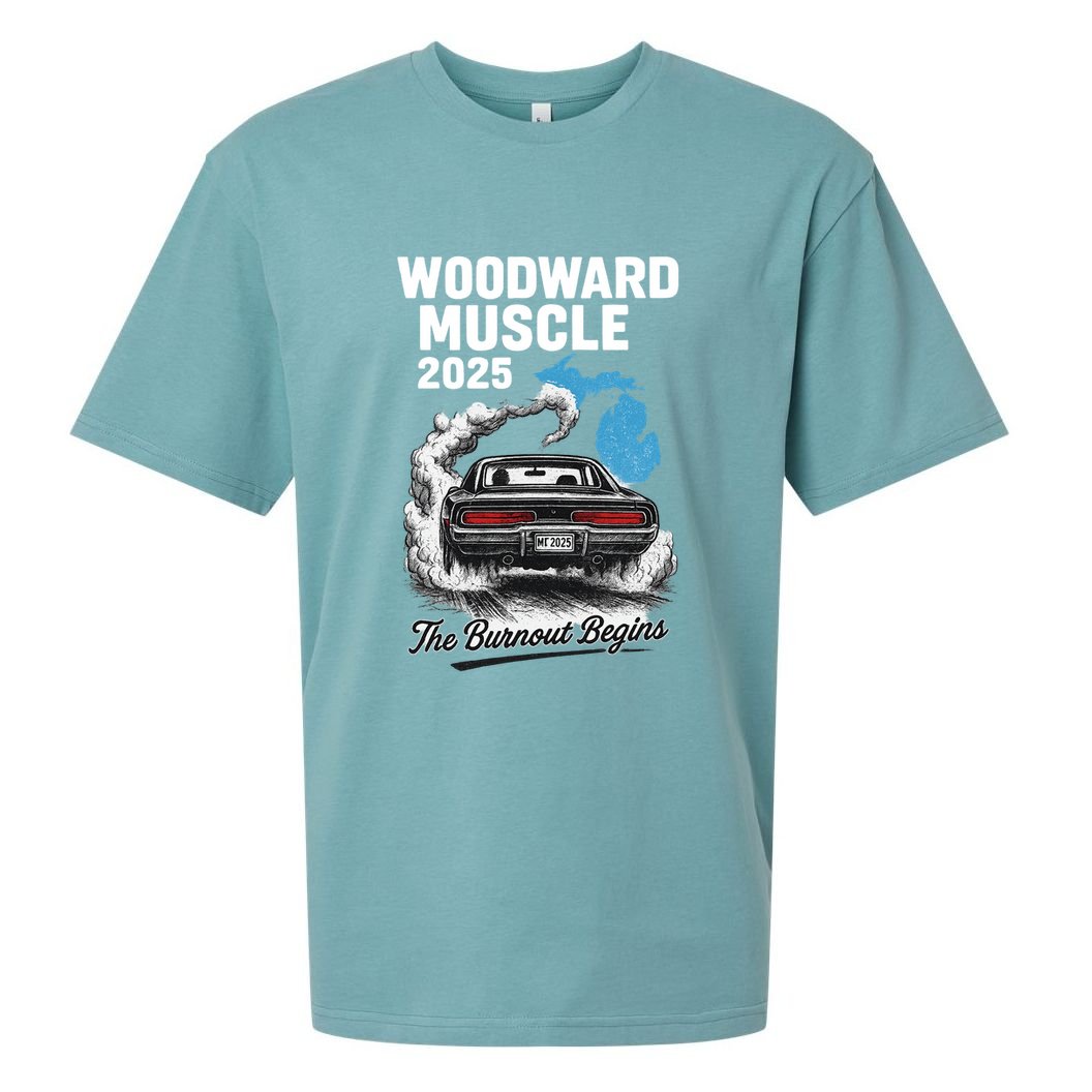 Woodward Muscle 2025 The Burnout Begins Sueded Cloud Jersey T-Shirt