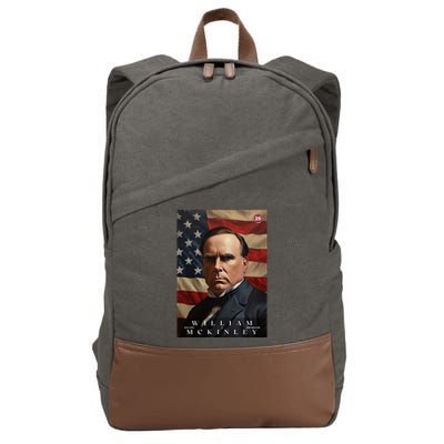 Wiliam Mckinley 25th President Of The United States Portrait Cotton Canvas Backpack