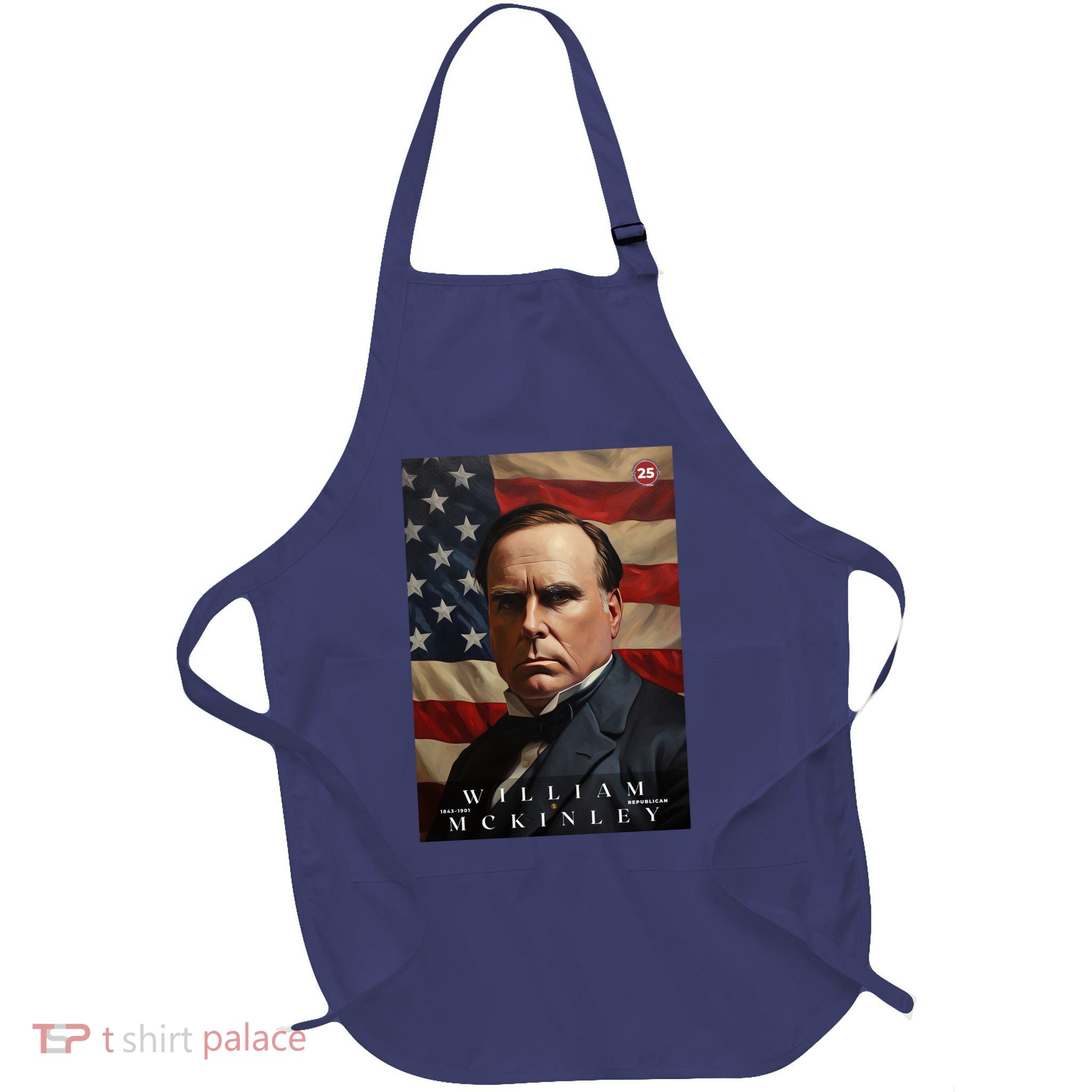 Wiliam Mckinley 25th President Of The United States Portrait Full-Length Apron With Pockets