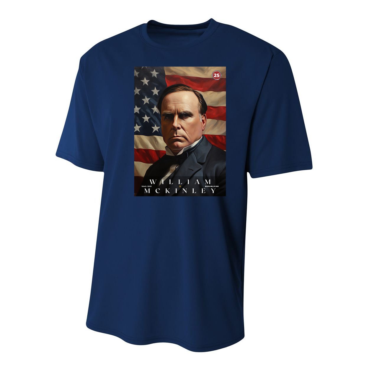 Wiliam Mckinley 25th President Of The United States Portrait Youth Performance Sprint T-Shirt