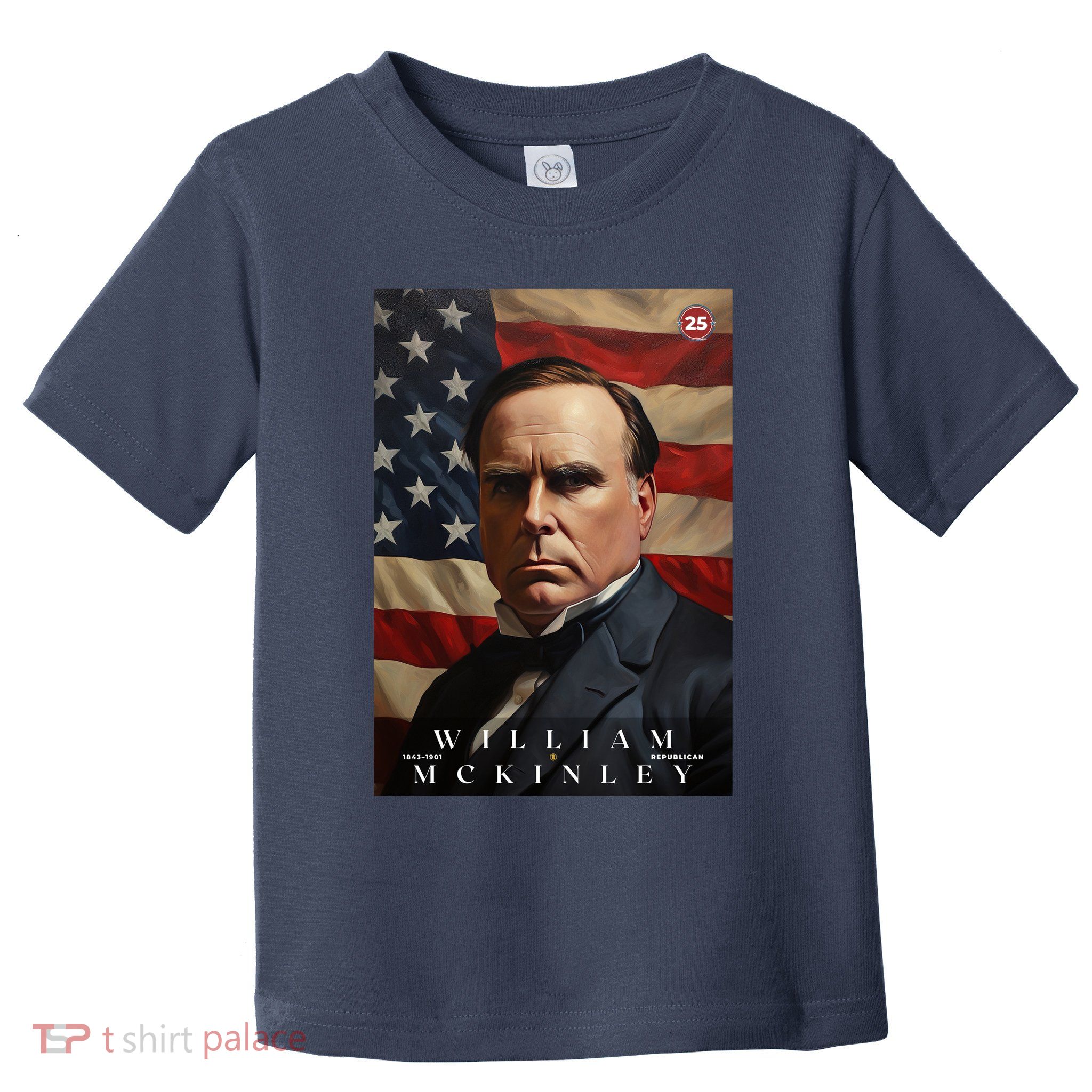 Wiliam Mckinley 25th President Of The United States Portrait Toddler T-Shirt