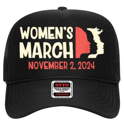 Women’S March 2024 High Crown Mesh Back Trucker Hat