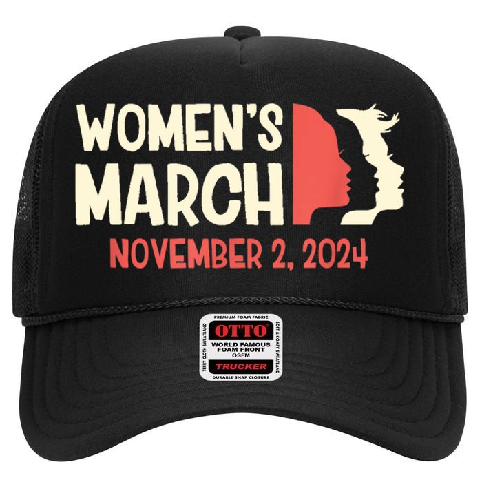 Women’S March 2024 High Crown Mesh Back Trucker Hat