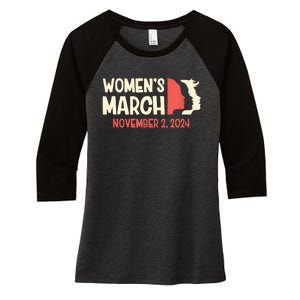 Women’S March 2024 Women's Tri-Blend 3/4-Sleeve Raglan Shirt