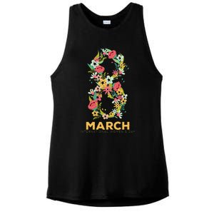 Womens March 8 Women's Day Celebration Gift For Her Ladies PosiCharge Tri-Blend Wicking Tank