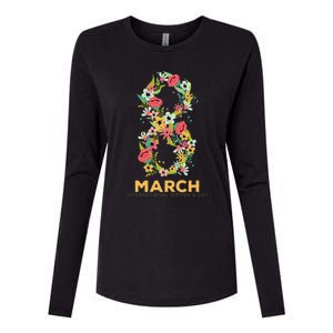 Womens March 8 Women's Day Celebration Gift For Her Womens Cotton Relaxed Long Sleeve T-Shirt