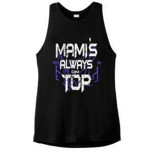 Women Mami’S Always On Top Gift Ladies PosiCharge Tri-Blend Wicking Tank