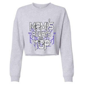 Women Mami’S Always On Top Gift Cropped Pullover Crew