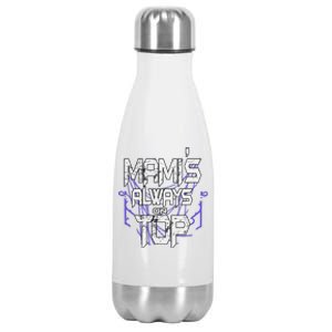 Women Mami’S Always On Top Gift Stainless Steel Insulated Water Bottle