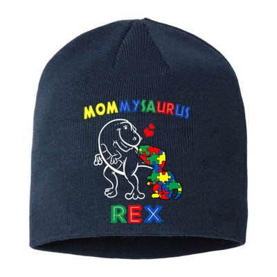 Wo Mommysaurus Autism Awareness Mother's Day Mommy Dinosaur Mom Sustainable Beanie