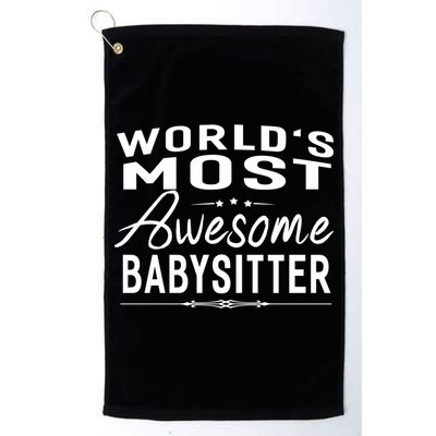 World's Most Awesome Sitter Meaningful Gift Funny Gift Idea Golf Towel