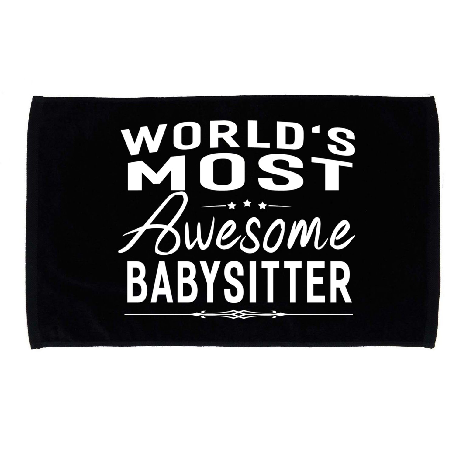 World's Most Awesome Sitter Meaningful Gift Funny Gift Idea Microfiber Hand Towel