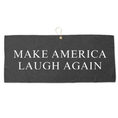 Women Make America Laugh Again Kamala 2024 Large Microfiber Waffle Golf Towel