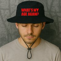 Whats My Age Again Funny Punk Bucket Hat