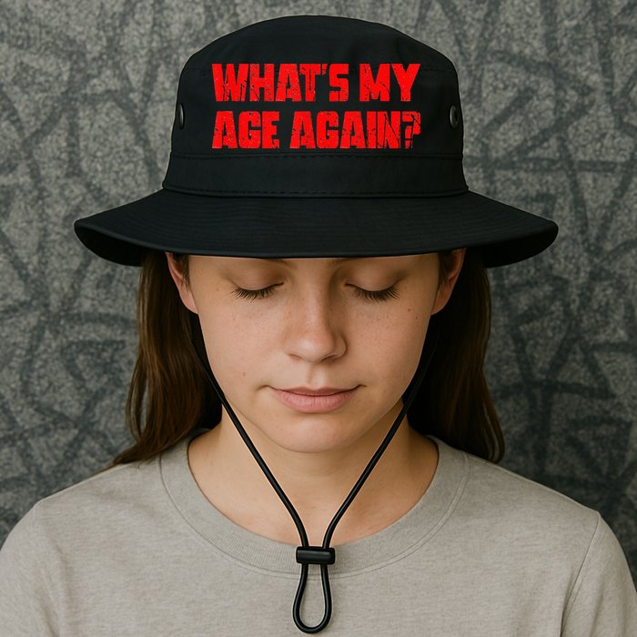 Whats My Age Again Funny Punk Bucket Hat
