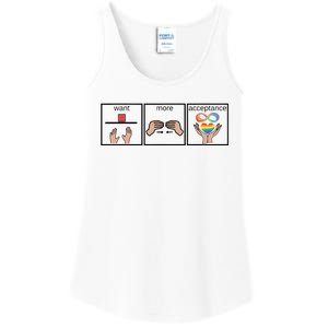 Want More Acceptance Sped Teacher Autism Awareness Month Ladies Essential Tank