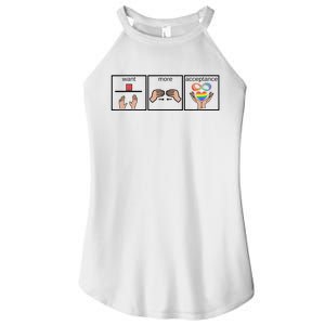 Want More Acceptance Sped Teacher Autism Awareness Month Women's Perfect Tri Rocker Tank