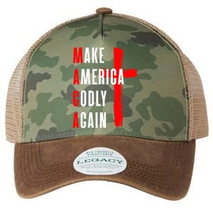 Wo Make America Godly Again Legacy Tie Dye Trucker Hat