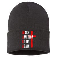 Wo Make America Godly Again Sustainable Knit Beanie