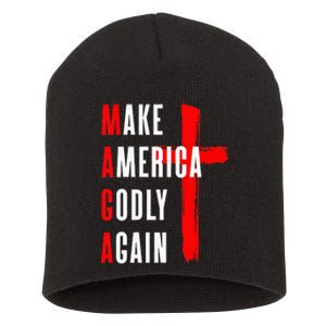 Wo Make America Godly Again Short Acrylic Beanie