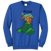 Welsh Map And Castle Heritage Pride Gift Sweatshirt