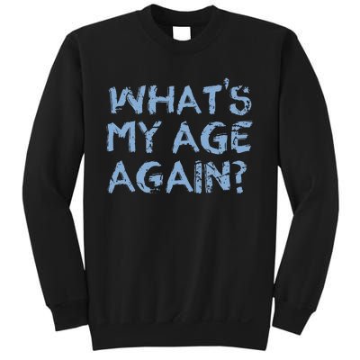 Whats My Age Again Funny Happy Hour Gift Sweatshirt