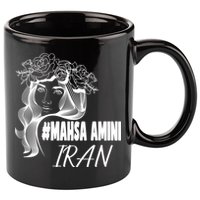 Womens Mahsa Amini Iran #MAHSAAMINI, Iran, #Mahsa_amini 11oz C Handle Ceramic Mug