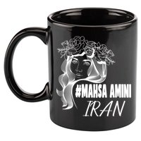 Womens Mahsa Amini Iran #MAHSAAMINI, Iran, #Mahsa_amini 11oz C Handle Ceramic Mug