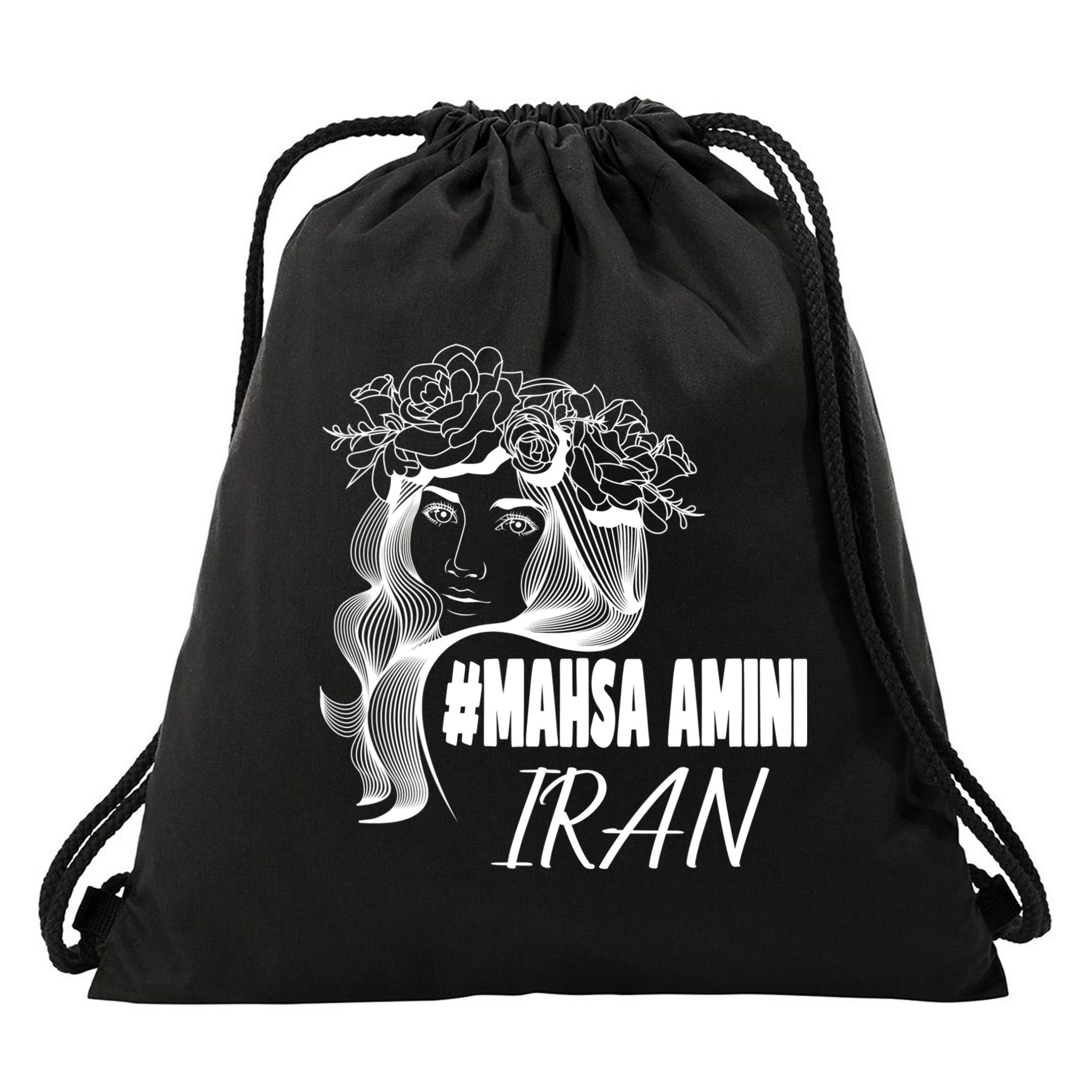 Womens Mahsa Amini Iran #MAHSAAMINI, Iran, #Mahsa_amini Drawstring Bag