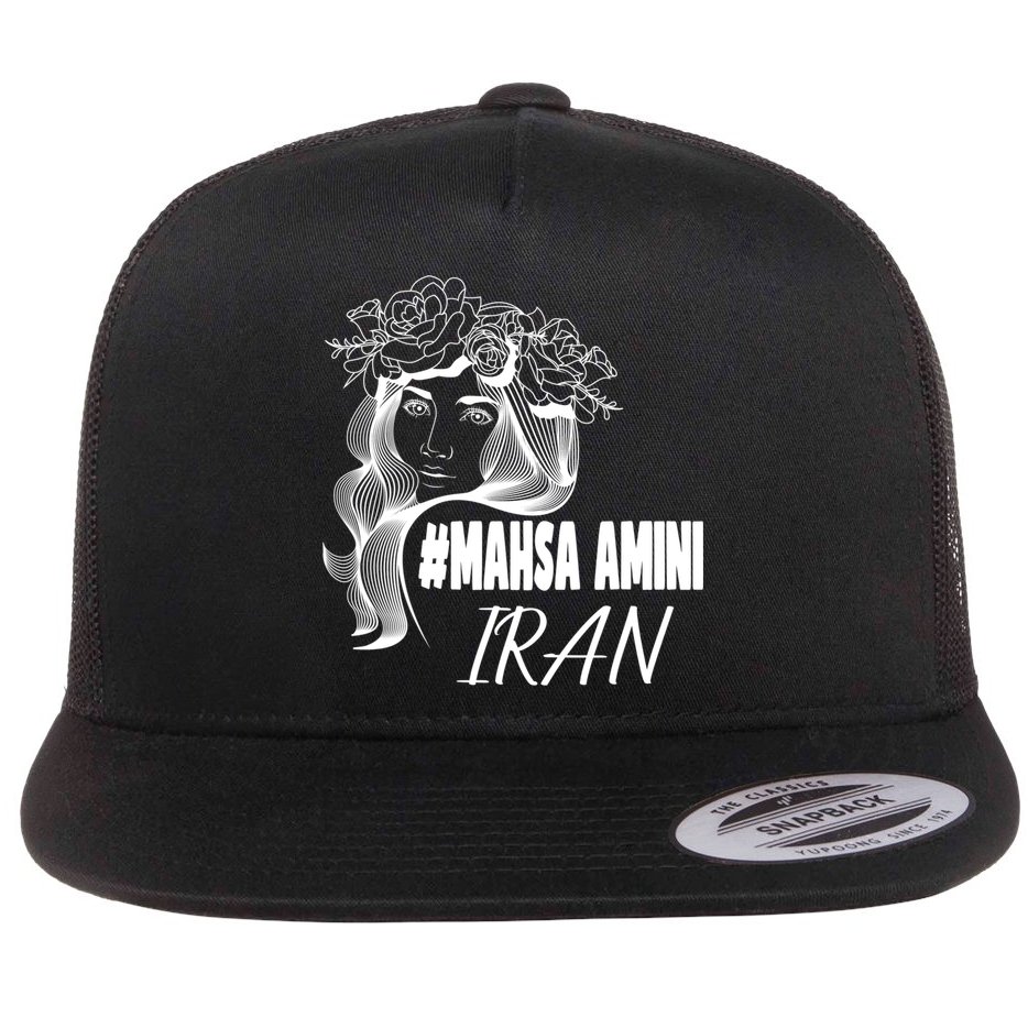 Womens Mahsa Amini Iran #MAHSAAMINI, Iran, #Mahsa_amini Flat Bill Trucker Hat