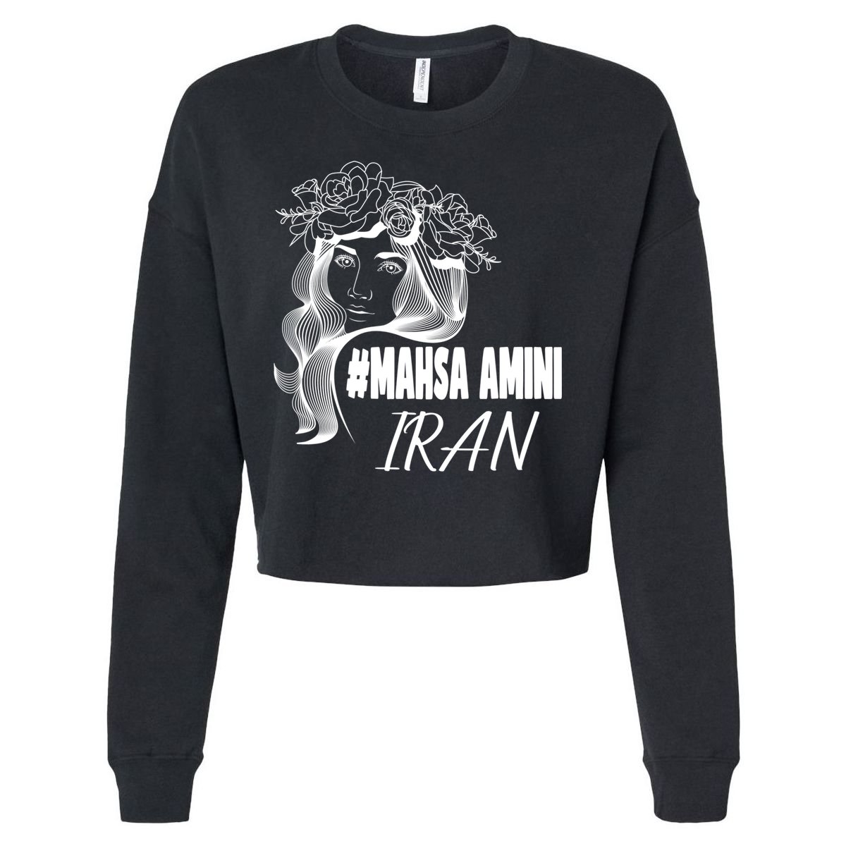 Womens Mahsa Amini Iran #MAHSAAMINI, Iran, #Mahsa_amini Cropped Pullover Crew