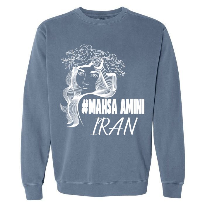 Womens Mahsa Amini Iran #MAHSAAMINI, Iran, #Mahsa_amini Garment-Dyed Sweatshirt