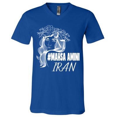 Womens Mahsa Amini Iran #MAHSAAMINI, Iran, #Mahsa_amini V-Neck T-Shirt