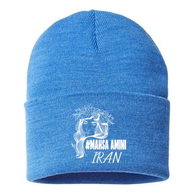 Womens Mahsa Amini Iran #MAHSAAMINI, Iran, #Mahsa_amini Sustainable Knit Beanie