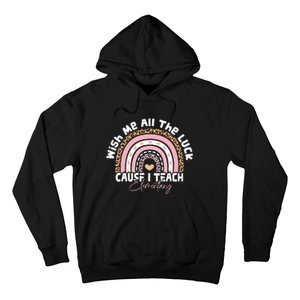 Wish Me All The Luck Cause I Teach Elementary Funny teacher Hoodie