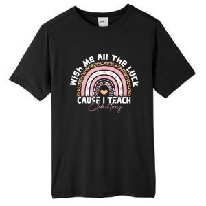 Wish Me All The Luck Cause I Teach Elementary Funny teacher Tall Fusion ChromaSoft Performance T-Shirt