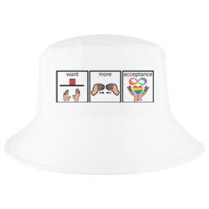 Want More Acceptance Sped Teacher Autism Cool Comfort Performance Bucket Hat