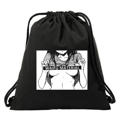 Waifu Material Anime Hentai Otaku Drawstring Bag