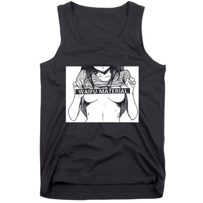 Waifu Material Anime Hentai Otaku Tank Top