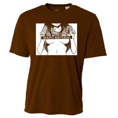 Waifu Material Anime Hentai Otaku Cooling Performance Crew T-Shirt