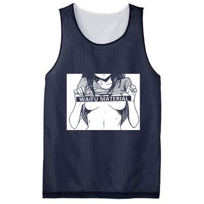 Waifu Material Anime Hentai Otaku Mesh Reversible Basketball Jersey Tank