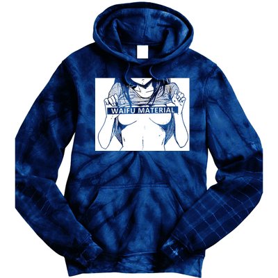 Waifu Material Anime Hentai Otaku Tie Dye Hoodie