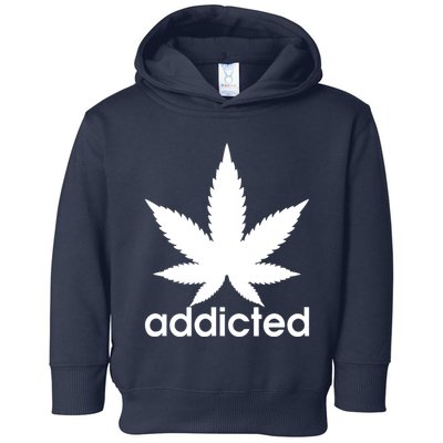 Weed Marijuana Addicted 420 Day Weed Leaf Vintage Retro Toddler Hoodie