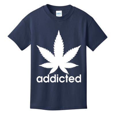 Weed Marijuana Addicted 420 Day Weed Leaf Vintage Retro Kids T-Shirt