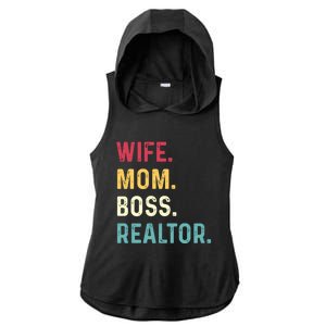 Wife Mom Boss Realtor Female Gift Ladies PosiCharge Tri-Blend Wicking Draft Hoodie Tank