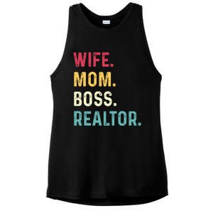 Wife Mom Boss Realtor Female Gift Ladies PosiCharge Tri-Blend Wicking Tank