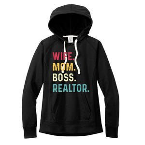 Wife Mom Boss Realtor Female Gift Women's Fleece Hoodie