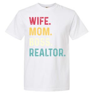 Wife Mom Boss Realtor Female Gift Garment-Dyed Heavyweight T-Shirt