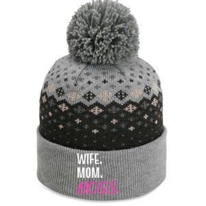 Wife Mom Boss Mother Great Gift The Baniff Cuffed Pom Beanie