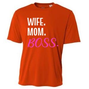 Wife Mom Boss Mother Great Gift Cooling Performance Crew T-Shirt